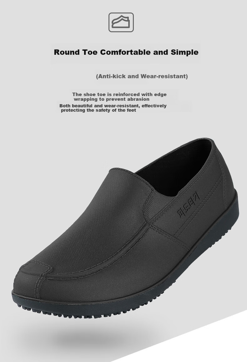 FOOTOPPO Low-Top Chef Shoes for Men, Kitchen Work Oil-Resistant Shoes, Waterproof Non-Slip Wear-Resistant Kitchen Shoes for Back of House Use 5