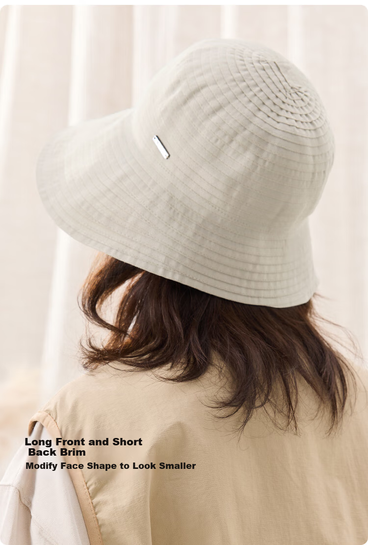 JIUMU Sun Protection Hat for Women, Sun Visor Cap, Fisherman Hat, Summer Outdoor Face-Covering UV Protection Hat 5