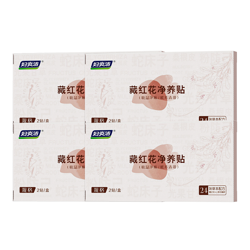 Fuyan Jie Saffron Nourishing Intimate Care Pads Odor Removal Gentle 24 Herbal Extract Sanitary Pads 4 Boxes