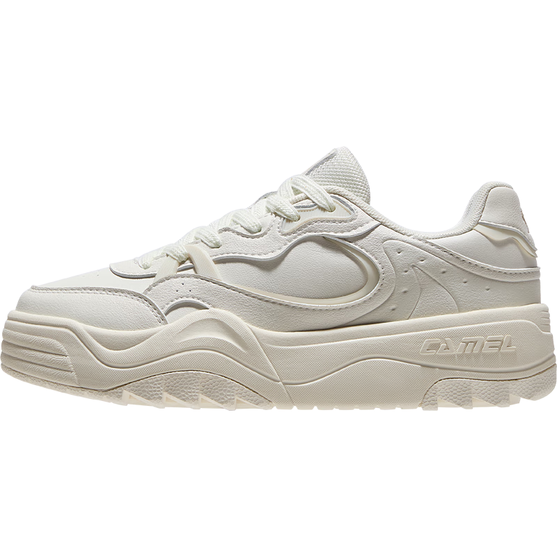 CAMEL Casual Low-Top Sneakers Women's Sports Shoes Versatile White K25B09L7064 Ivory White Size 38