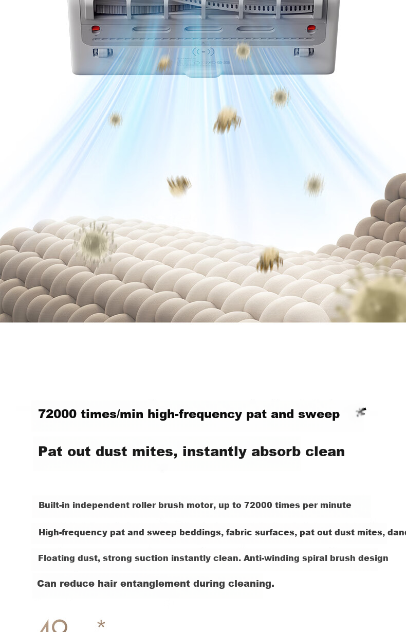 Mijia Xiaomi Dust Mite Remover 2 Pro Upgraded Suction Dual Dust Cups Smart Sensor LED UV Sterilization Home Bed Mite Remover [Chengbao] Christmas Gift 3