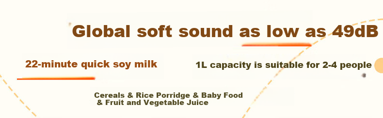 Bear Soy Milk Maker High-Speed Blender for Home Use, 1L Fast Soy Milk, Large Capacity for 2-3 People, Fully Automatic No-Cook Multifunctional Food Processor Juicer, Non-Coated DJJ-H08C1 3