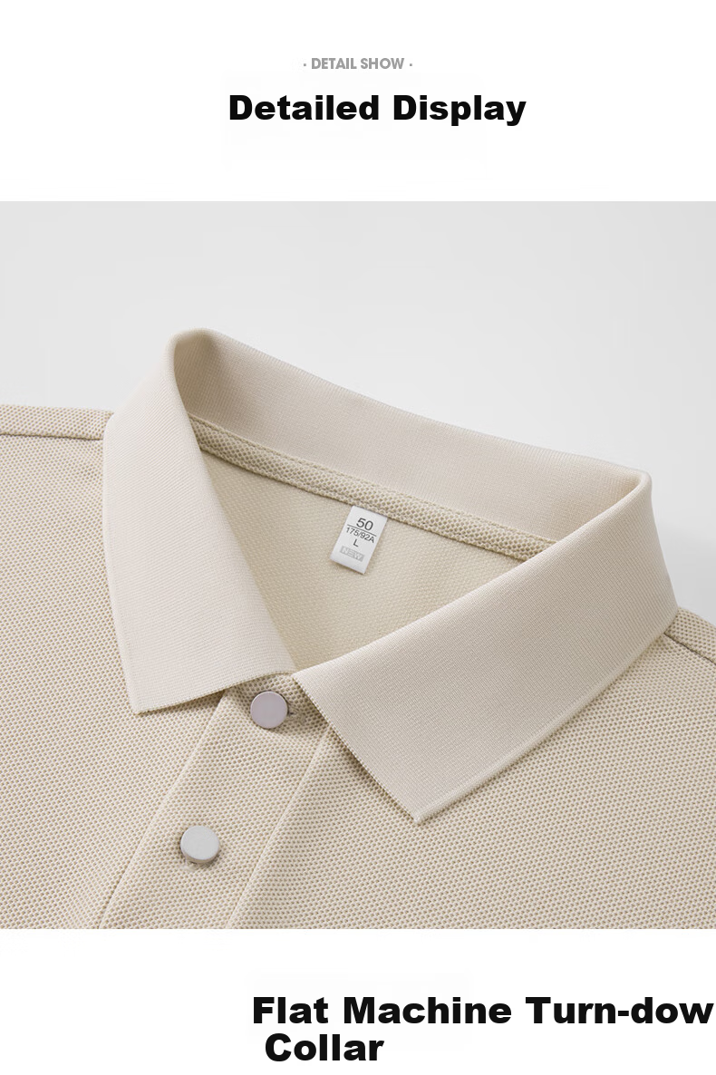 ROMON Short-Sleeve Polo Shirt for Men, New Style 7A Antibacterial Quick-Dry Business T-Shirt for Young And Middle-Aged, Summer 201 White L 17
