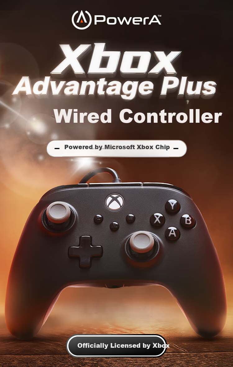 PowerA Microsoft Xbox Authorized Xbox Controller Wired Gamepad for PC/Xbox Adjustable Hall Effect Joysticks Black Myth: Wukong PUBG Black Plus Controller 1