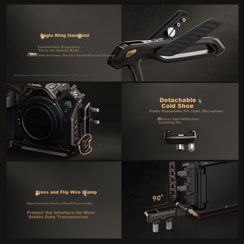 Комплект SmallRig 4523 для Nikon Z6 III, "Ночной филин", подходит для беззеркальных камер Nikon Z6 III, с ручным захватом, комплект аксессуаров для фото- и видеосъемки, L-пластина для камеры, клетка "Кролик"