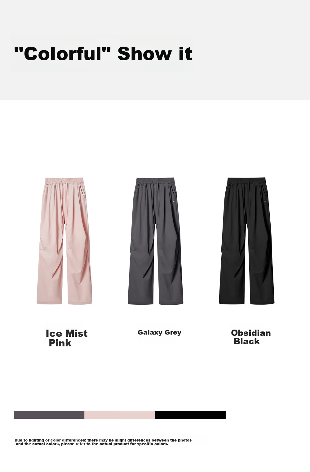 VVC Sun Protection Pants for Women, Summer UV-Resistant Breathable Straight-Leg Casual Versatile Trousers, Starry Gray, Size M 10