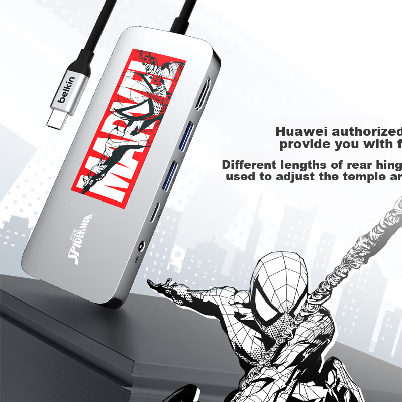 Многофункциональный USB-C хаб Belkin, 7-в-1, для iPad и Apple компьютеров, с PD 100W, HDMI, кардридером