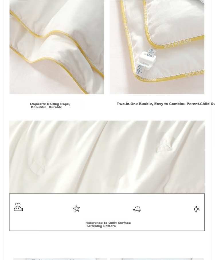 MERCURY Kids Silk Comforter, 100% Mulberry Silk, Two-In Quilt for All Seasons, Class A, Maternal And Infant Use, Approximately 10.2 Jin, 200*230cm 14