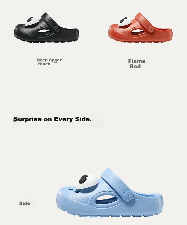 Poxi Big-Eyed Perforated Shoes for Boys And Girls, Non-Slip Cute Soft-Soled Beach Sandals, Children's Closed-Toe Slippers 13