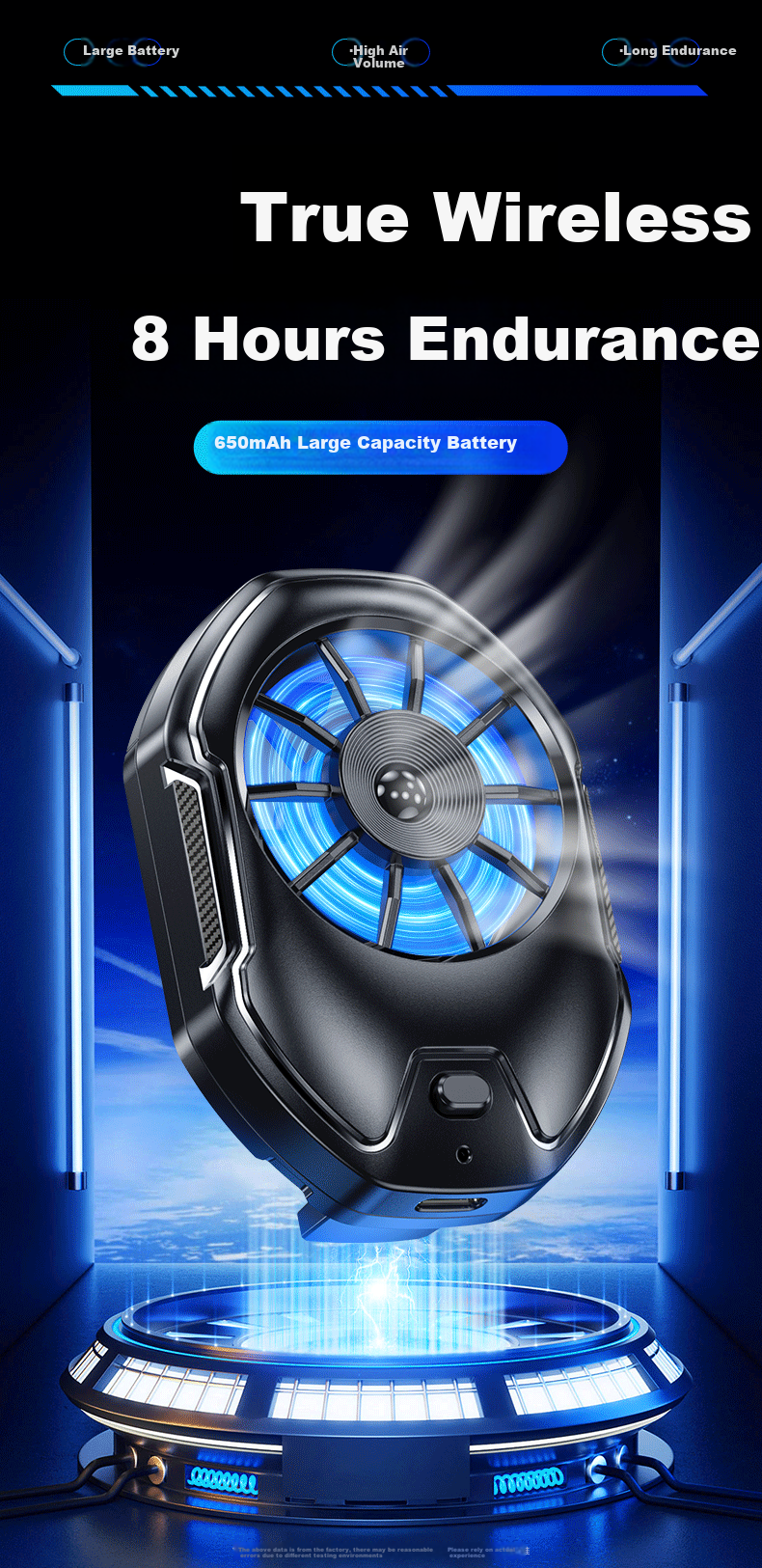 WITGOER [AI Temperature Control, Ice-Creating] Phone Cooling Fan Clip-On Semiconductor Cooling Fan for Live Streaming, Gaming, Temperature Reduction Device Suitable for Apple, IQOO, OnePlus, Huawei AI 1
