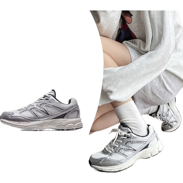 Женские кроссовки CAMEL Dilireba, модель K24B09L7052, в стиле ретро, для хайкинга и повседневной носки, цвет: белый с серебристым, размер 39