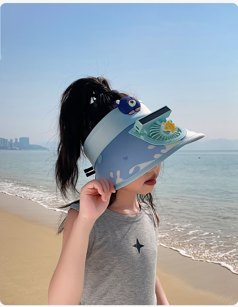 GLO-STORY Kids Sunshade Hat Unisex Color-Changing Breathable Sun Protection Cap Fluorescent Green 10