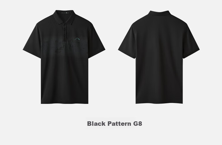 HLA Short-Sleeve Polo Shirt for Men, Summer Mountain Series Cool-Feeling Short-Sleeve Shirt for Me 9