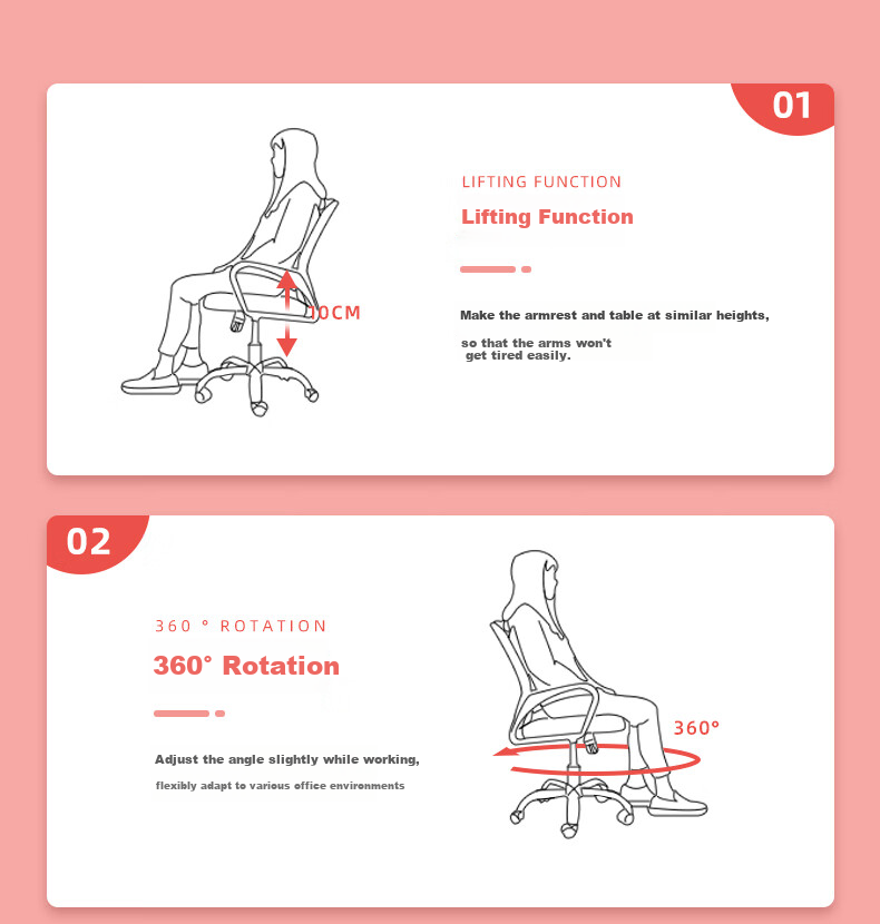 Chentao Gaming Chair, Ergonomic Chair, Computer Chair, Biomechanical Seat, Office Chair, Stool, Executive Chair with Backrest 5