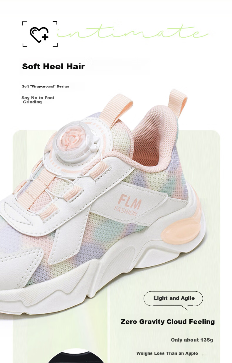 Follow Me Girls' Sports Shoes, Spring And Summer Mesh Breathable Casual Shoes, Children's Running Shoes, White/pink (Hollow Design), Size 34 4