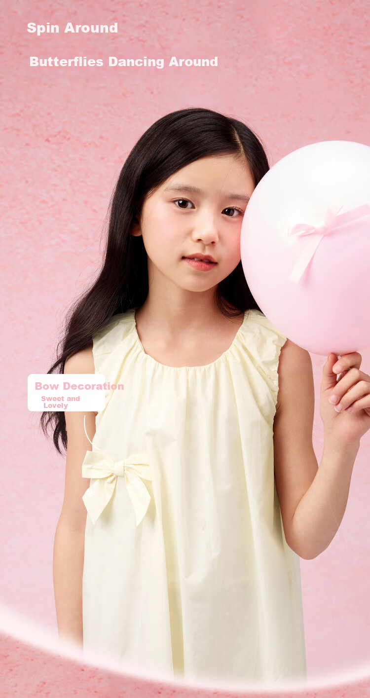 BALABALA Girls' Dress, Children's Summer Dress, Sleeveless Dress for Older Kids, Sweet Style, 208225111024 3