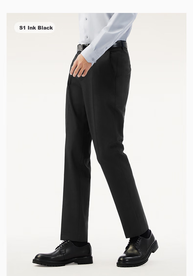 Hodo Men's Dress Pants, Level 3.5, Wrinkle-Free, Machine Washable, Brand-Name, Pleated, Stretchy Dress Pants 22