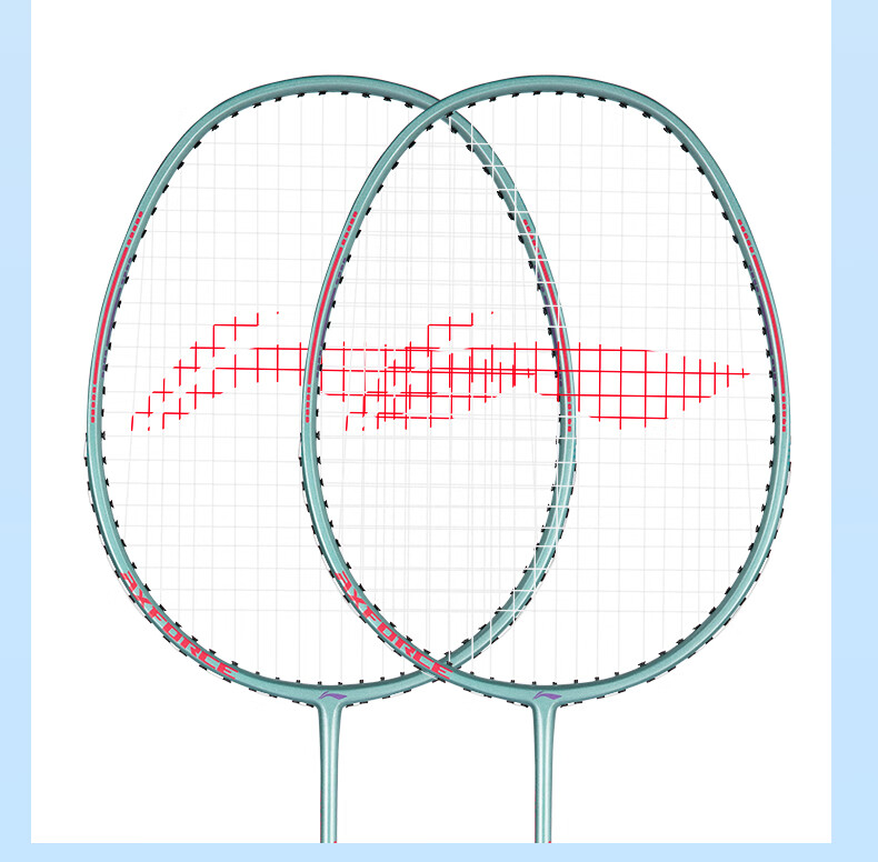 LI-NING Thunder 08 Green Purple Badminton Racket Set for Recreational and Student Doubles Play 10