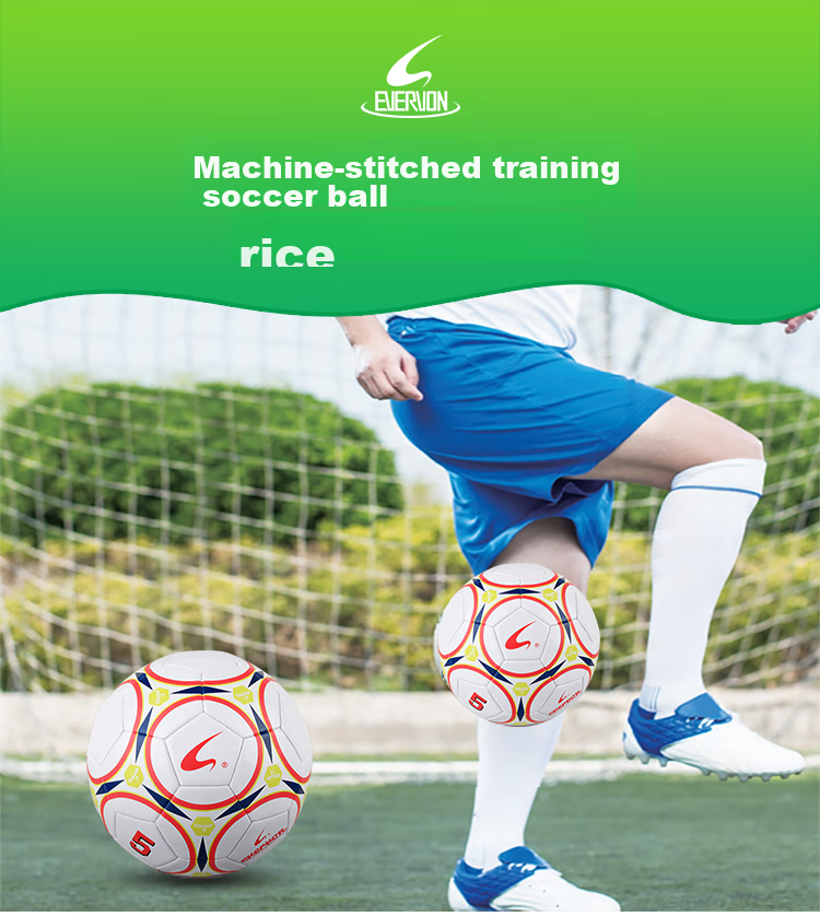 EVERVON Soccer Ball for Children And Adults, Training Standard, Durable Machine-Stitched Football, Size 5 PVC Football, EFP5-883 1