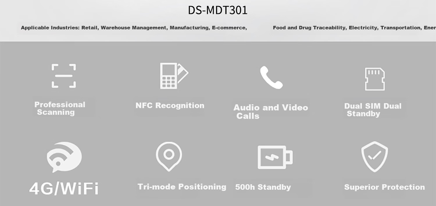 HIKVISION KC42 Handheld Terminal PDA Data Collector, 1D/2D Barcode Scanner, ERP Warehouse Inventory Machine, Android Industrial Smartphone for Storage And Logistics, Express Delivery Inventory Machine 3