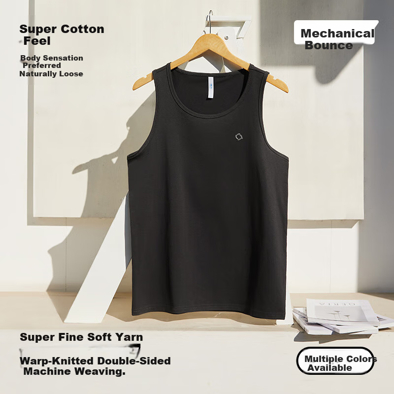HLA [Zuixuexi-Air8] Men's Sleeveless Vest, Moisture-Wicking And Quick-Drying, Can Be Worn As An Undershirt, Basic Thin Undershirt