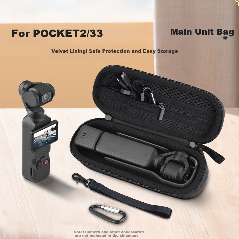 Чехол для DJI Pocket 3/2, защитный, водонепроницаемый, из ПУ кожи, черный
