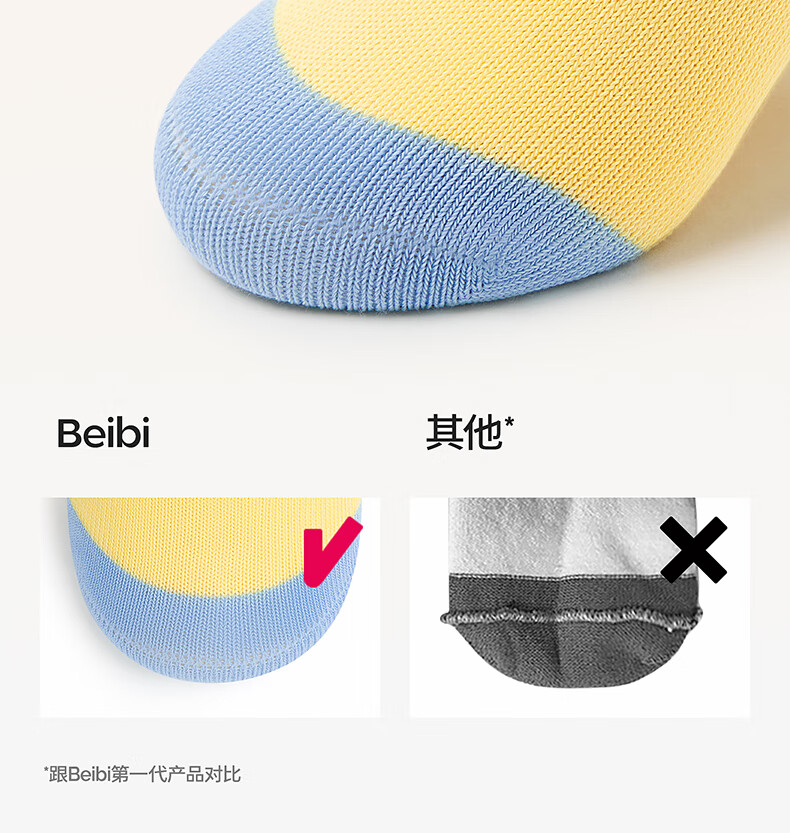 Beibei Newborn Baby Socks Spring Autumn Season Pure Cotton Class A Infant Winter Children's Socks Boys and Girls Baby Loose Mouth Mid-tube Socks 1