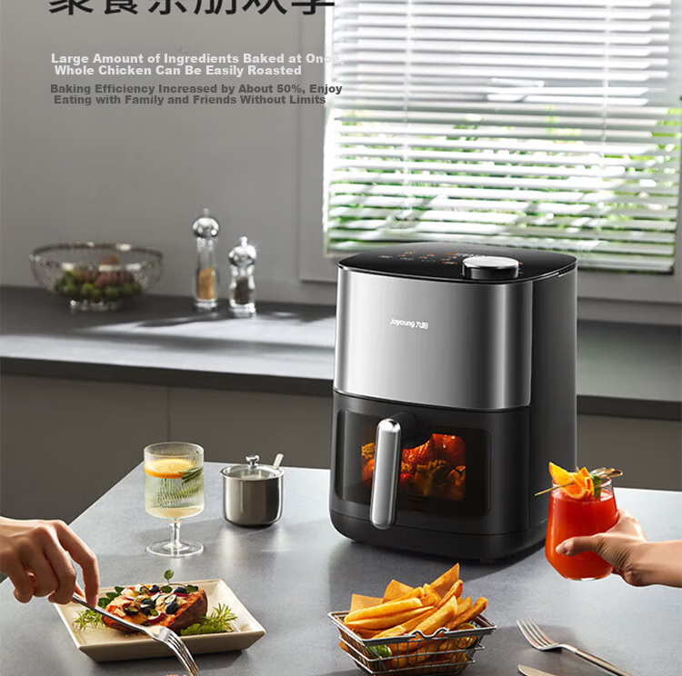 Joyoung Home Oil-Free Low-Fat French Fry Maker, 6.5L, No Flipping Required, Air Fryer with 3D Water-Filling Compartment, KL65-V576 26