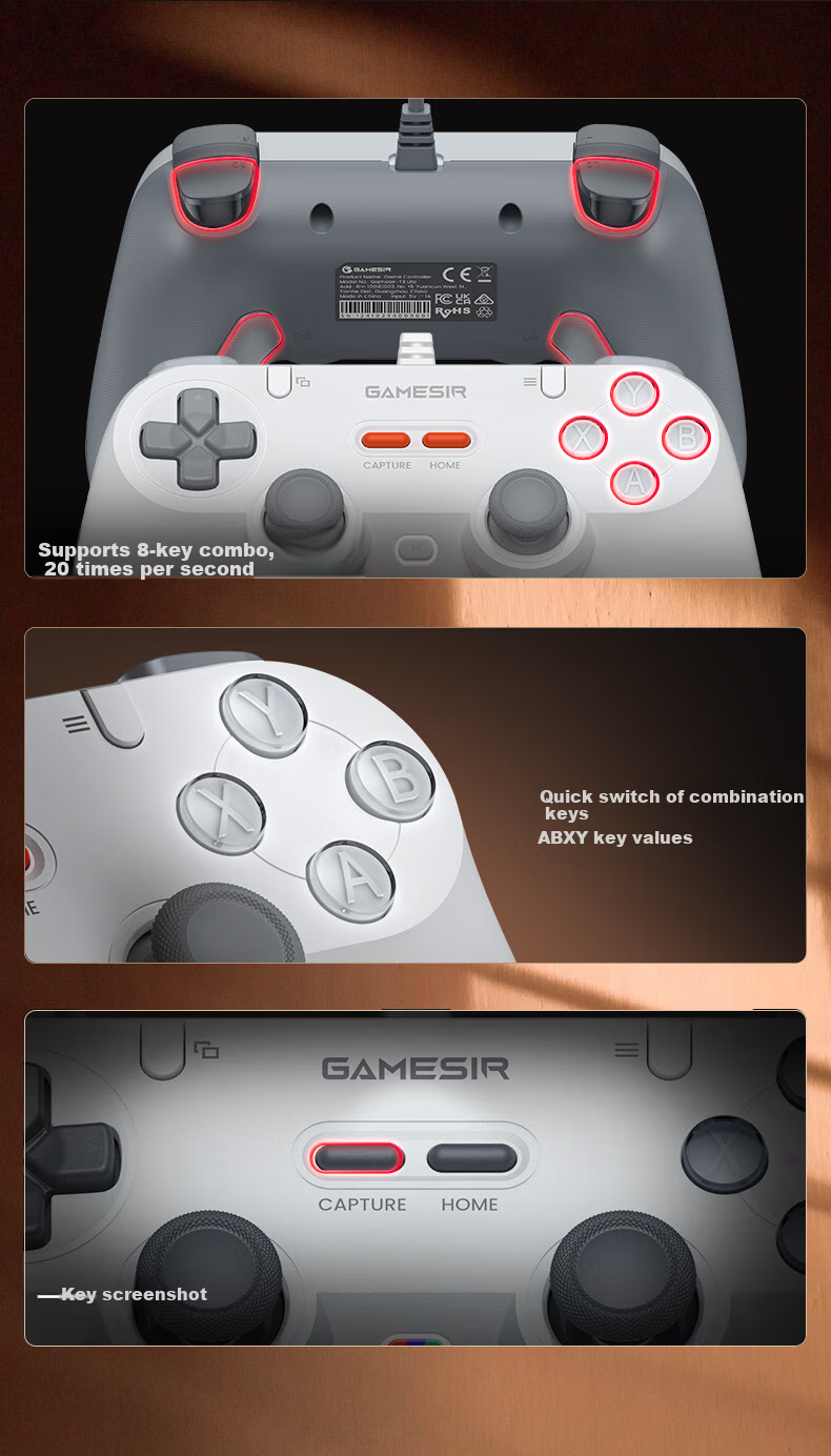 GAMESIR Linghu Symmetrical Architecture Switch2 Game Controller PC Computer Steam Wired Controller for NS Mobile TV Black Myth: Wukong Shooting Racing Fighting Two-Player Formatio 14