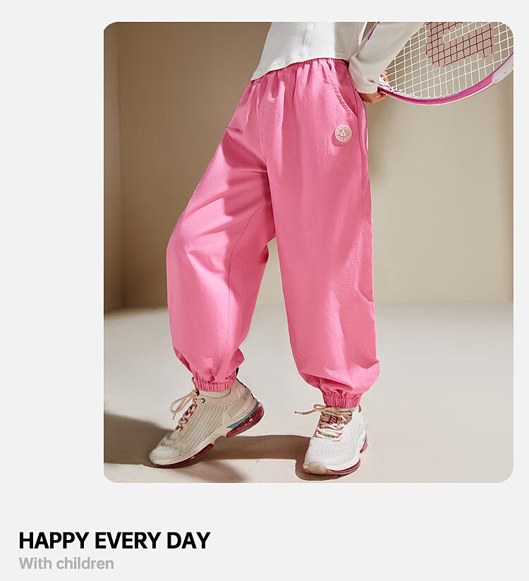 ASK JUNIOR Children's Clothing Girls' Youth Autumn Sports Pants Jogger Running Casual Trousers Black 110 5