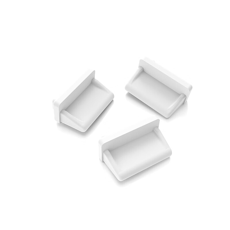 Hengrui Stone USB Silicone Dust Plug Cap for Laptop Desktop Computer Port Cover, Power Bank, Car Universal, White, 100 Pieces