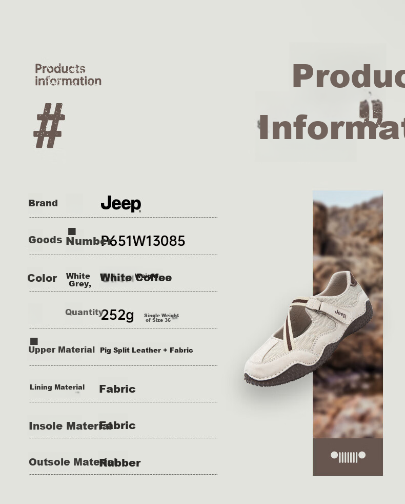 Jeep French Mary Jane Shoes for Women, Spring And Autumn Retro Casual Leather Shoes, Non-Slip Shallow Mouth Flat Single Shoes, Gray, Size 38 1