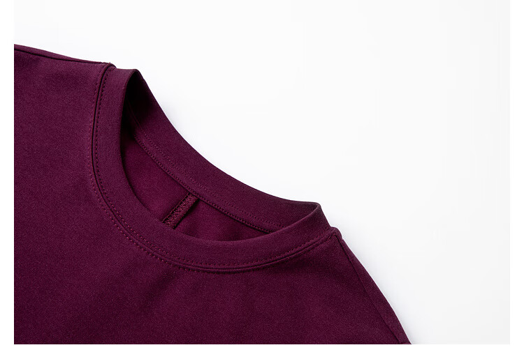 Vimly Dopamine Color Short-Sleeve T-Shirt for Women, Summer New Style Versatile Round Neck Loose Base Top, Dark Burgundy, S 10