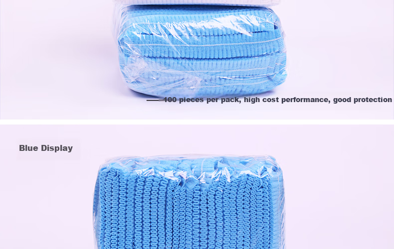 Aidier Disposable Non-Woven Hat Covers, Kitchen Strip Dust-Proof Caps, Blue Double-Strap, 100 Pieces, CW129078 8