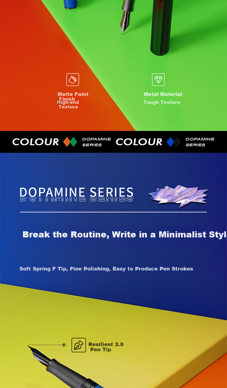Pimio Fountain Pen Signature Pen Dopamine Color Series Business Gift for Men And Women Birthday Present Adult Student Calligraphy F Nib Iridium Gold Pen 959 Fairy Gree 6