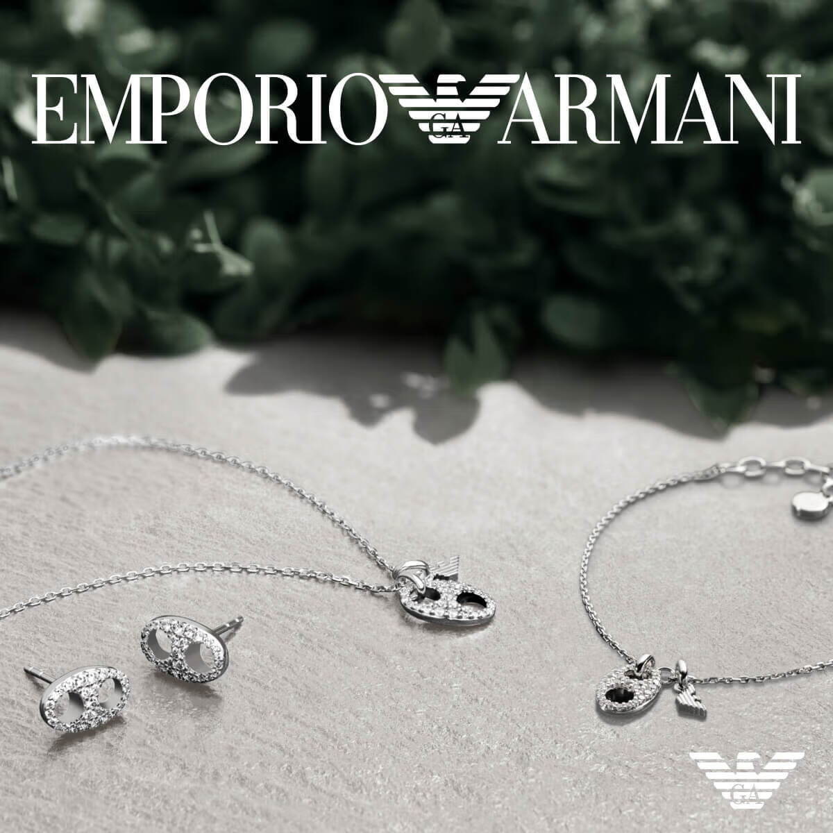 EMPORIO ARMANI Women's Bracelet [Same As Bailu], Pig Nose Silver Bracelet, Birthday Gift EG3631040
