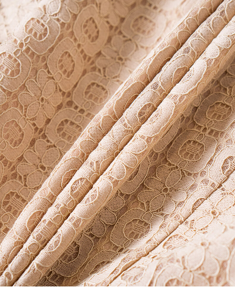 ROEYSHOUSE Lace Waist-Cinching Short Jacket for Women Summer Elegant Slim Ruffle Hem Top 11908 Apricot M 14