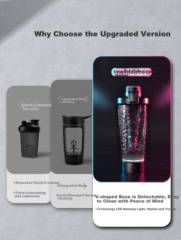 Mixiaoshu Electric Shaker Cup, Fully Automatic Blender, Tritan Material, Rechargeable, for Protein Powder, Smoothies, Milk, Coffee, Soy Milk, Water Cup 3