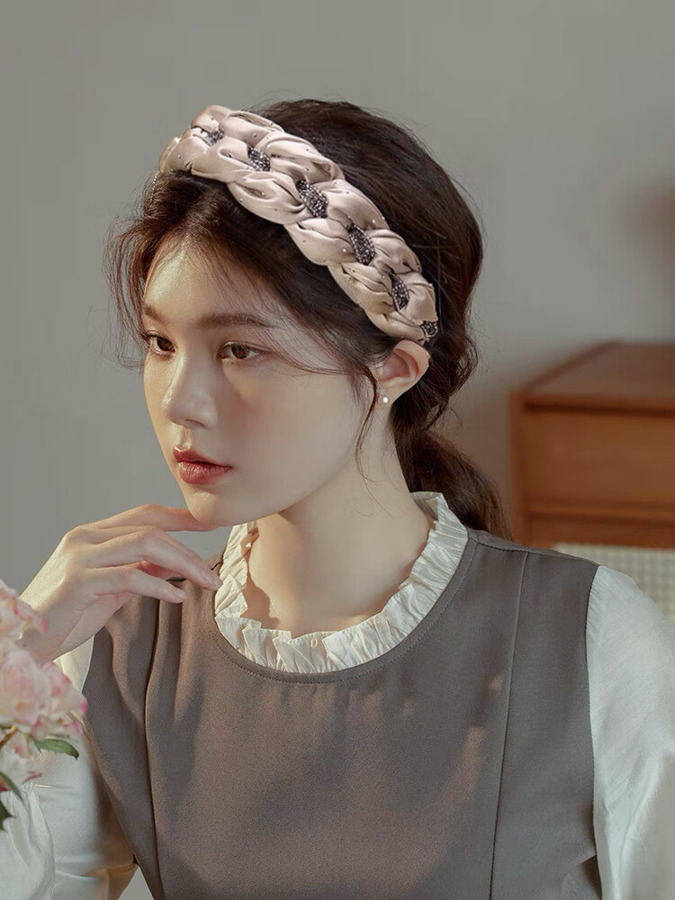 Xiangwan High Crown Rhinestone Headband for Women Elegant Hairband Face Washing Hair Press Gift for Girlfriend on Qixi Festival 1