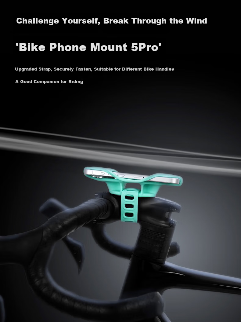 Bone Road Bike Phone Mount, Integrated Handlebar Foldable Bike Specific, Mountain Bike Riding Navigation Bracket, Shockproof 3