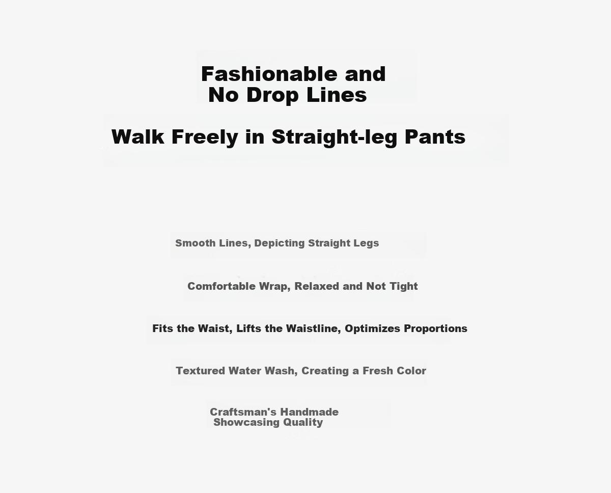Chushen Women's High-Waisted Vintage Slim-Fit Jeans with Stylish Design And Functional Pockets, Straight-Leg Trousers S143N1001 2