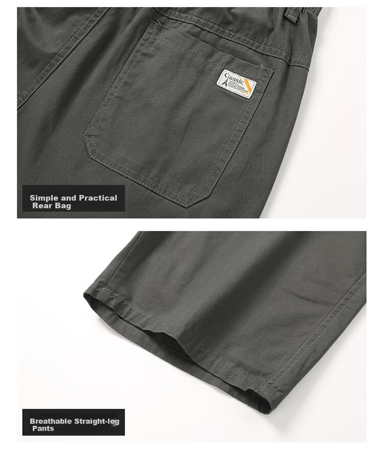 TUCANO Men's Shorts, Summer Pure Color Versatile Cotton Trendy Sports Thin Breathable Five-Point Pants, Khaki, 3XL 24
