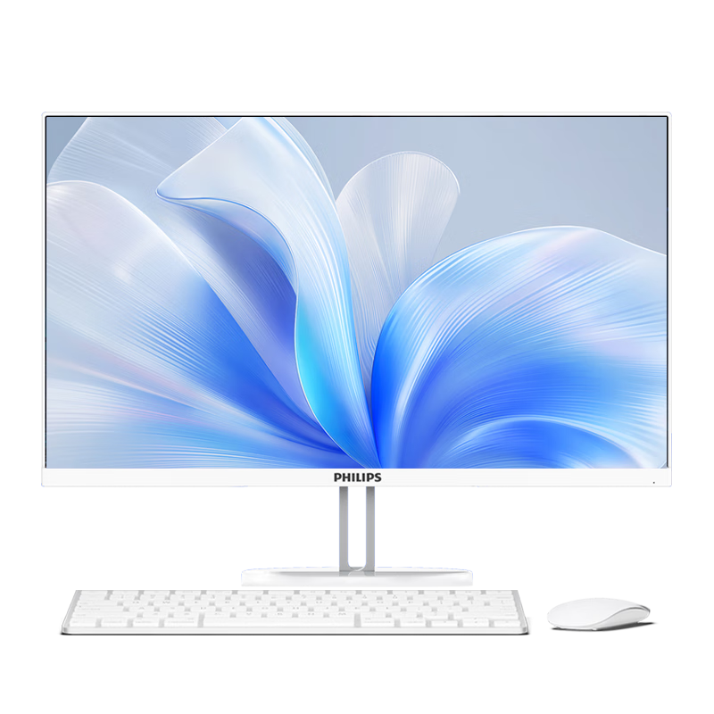 PHILIPS Lingyun Series 23.8-inch All-in-One Desktop Computer (Intel Core i5, 16GB RAM, 512GB SSD, 3-Year Warranty) White