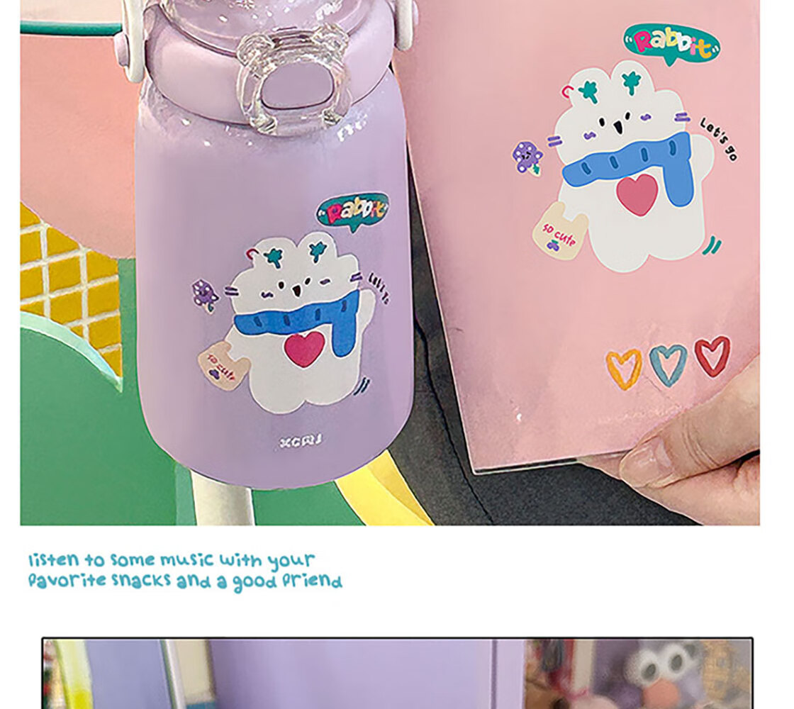 MINISO Sanrio Series 316 Magic Bullet Lid Children's Insulated Cup 500mL Beige 16