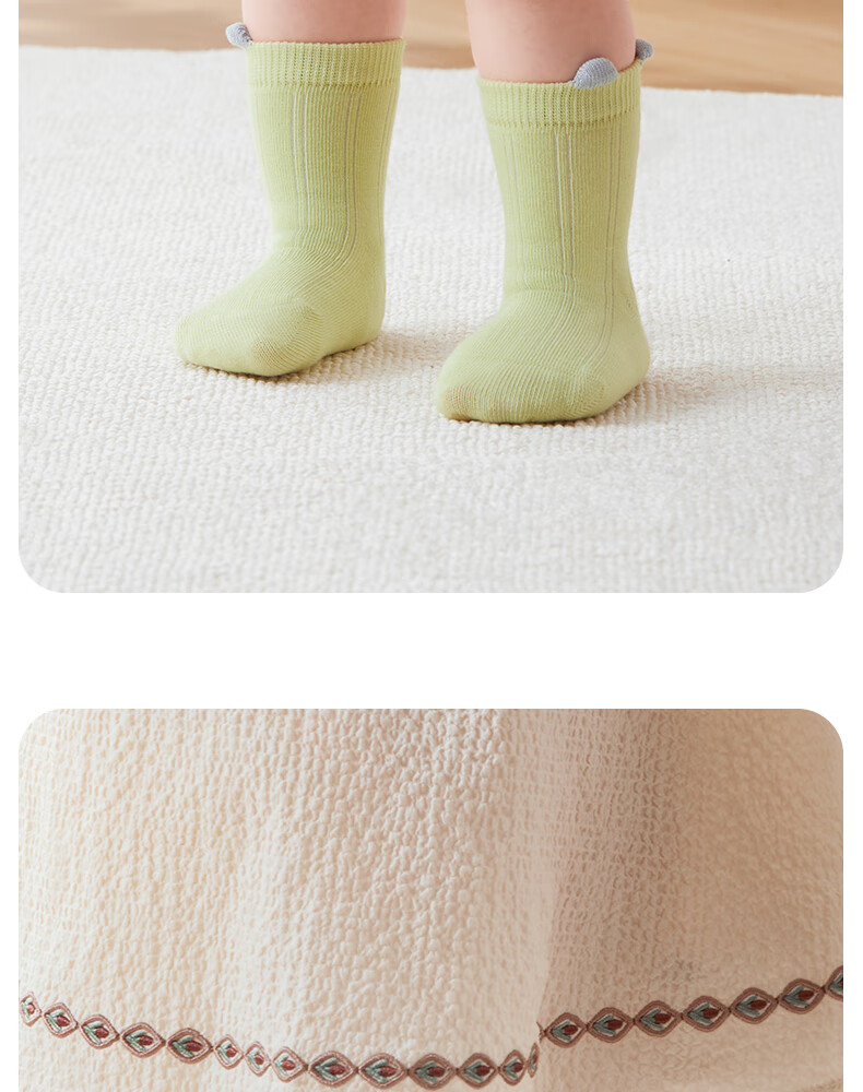 Shiyuejiejing Baby Socks, Summer Mid-Calf Socks for Boys And Girls, Newborn Cotton Socks, Breathable Children's Socks for All Seasons, Class A 22