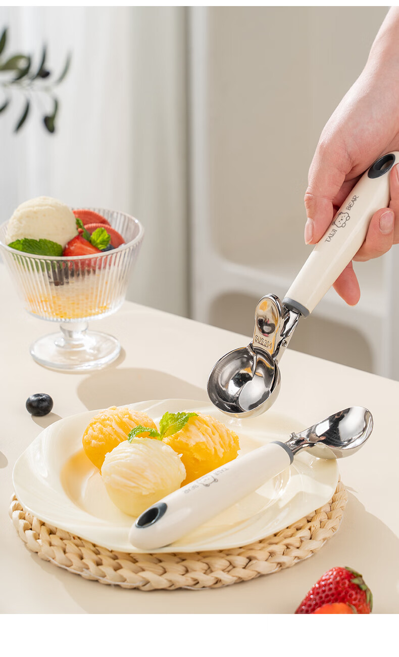 CAIZHI Stainless Steel Ice Cream Scoop, Ball Maker, Fruit Spoon, Watermelon Scoop, Ice Cream Spoon CZ6930 15