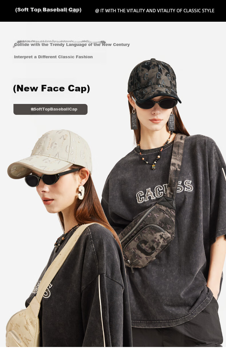 CACUSS Baseball Cap for Women, Soft Top, Face-Slimming Visor, Fashionable Versatile Sun Hat, Outdoor Cycling Casual Sun Protection Cap, Light Blue 1