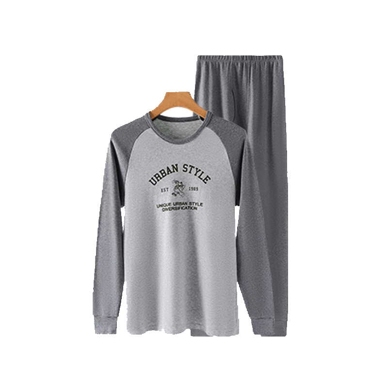 Me feeling Men's Thermal Underwear Pure Cotton 10A Antibacterial Mite-Resistant Thin Autumn Set for Teenagers High School Students