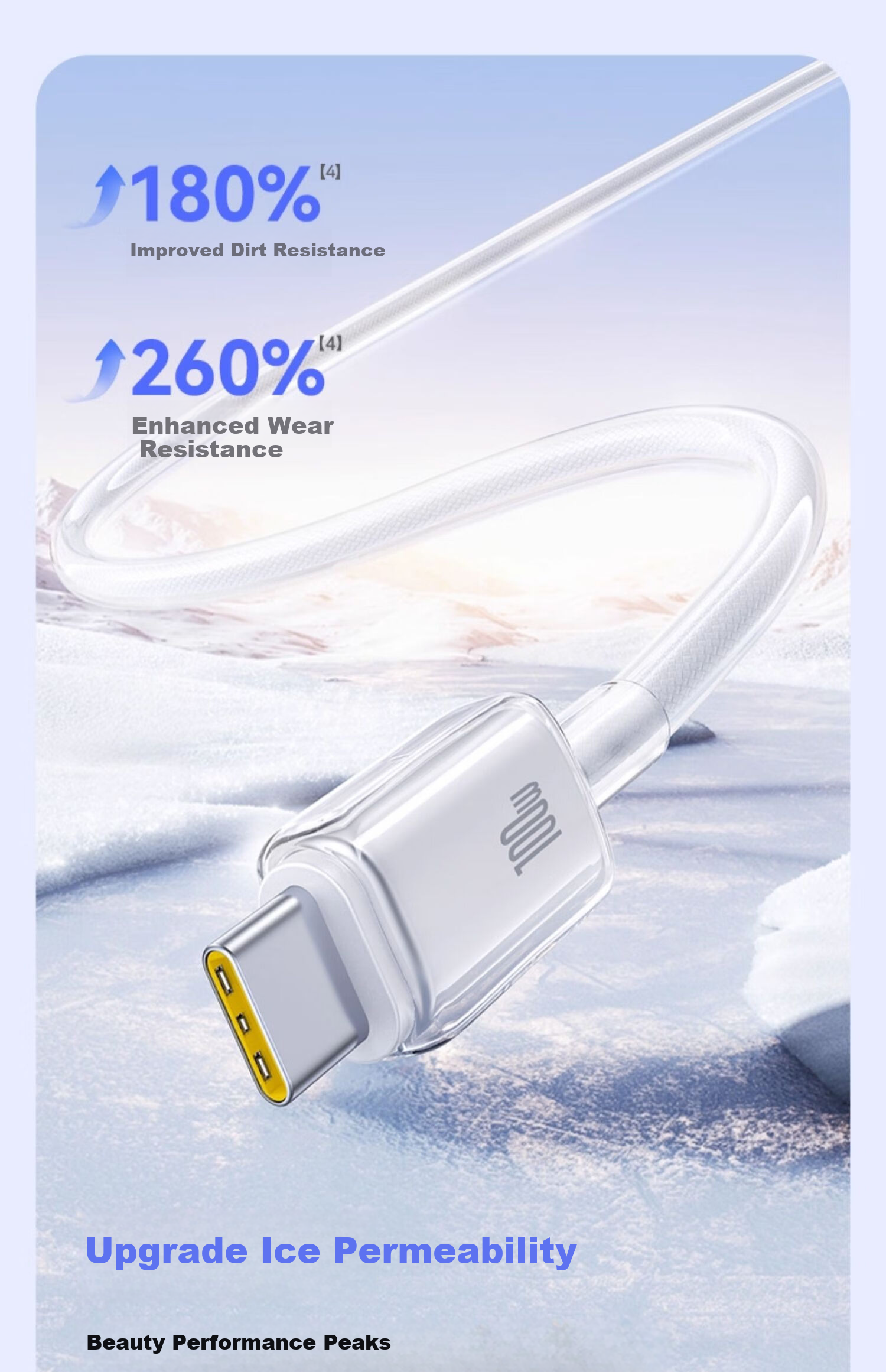 Baseus Type-C Data Cable, 6A Super Fast Charging 100W/88W/66W/40W, Compatible with Huawei Honor Charging Cables, Suitable for Xiaomi Phones Mate70/60/50, 2 Meters, Starry Sea Blue 14