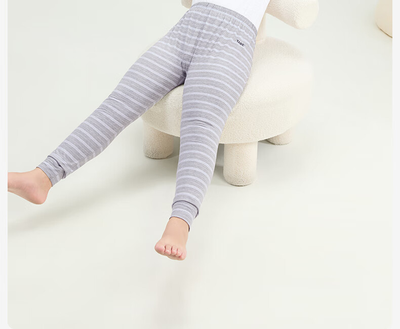 Pig Tony Boys' Thick Autumn Thermal Underwear Children's Leggings Spring and Autumn Thin Seamless Skin-Friendly Youth Base Layer 10A Antibacterial 6